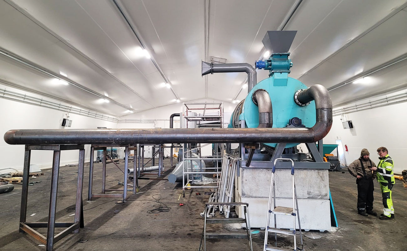 Install BST-10 Wood Chips Charcoal Making Machine in Finland in 2023