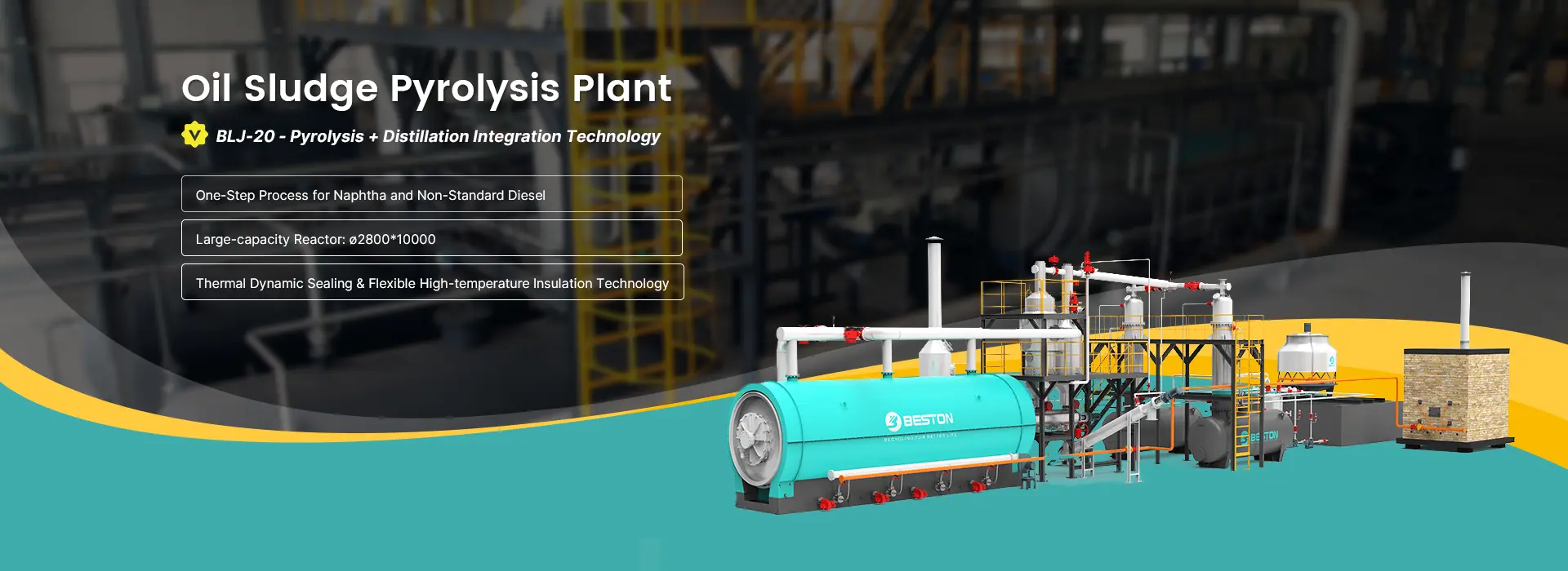 BLJ-20 Oil Sludge Pyrolysis Plant Banner