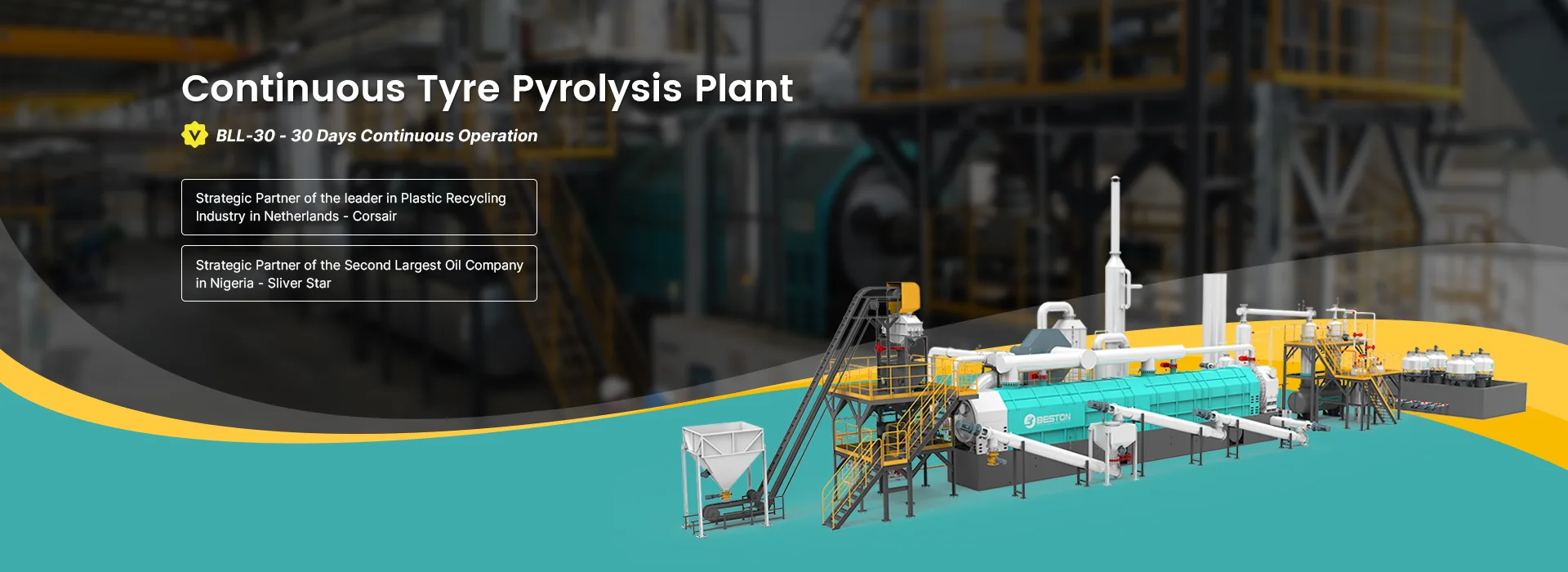 Continuous Tyre Pyrolysis Plant Banner