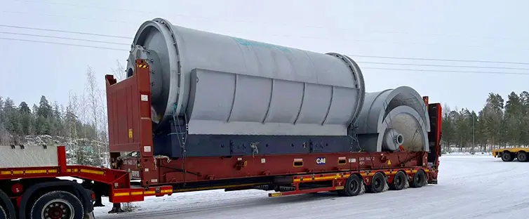 Shipment of Small Pyrolysis Plant to Finland