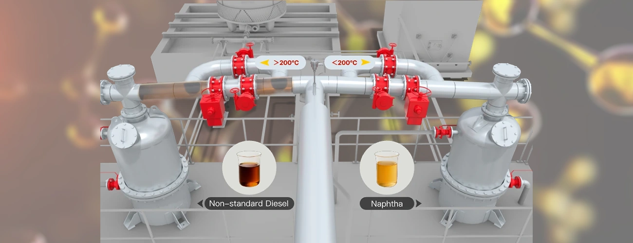 Distillation Splits Pyrolysis Oil into Two Fractions